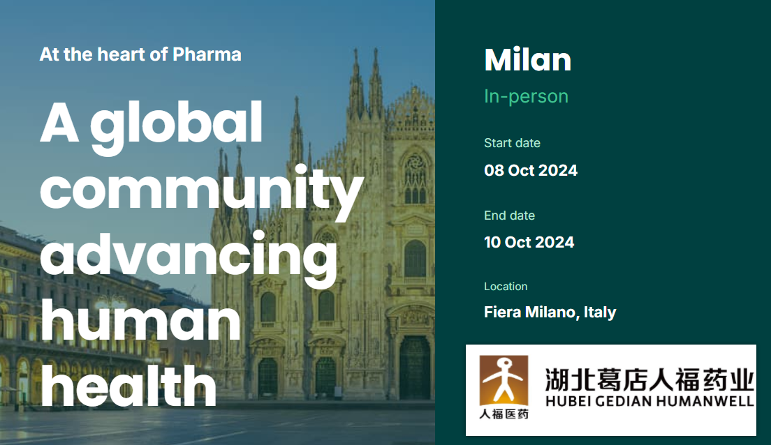 ¡Visítenos en Milán CPHI - Stand 3A65!
